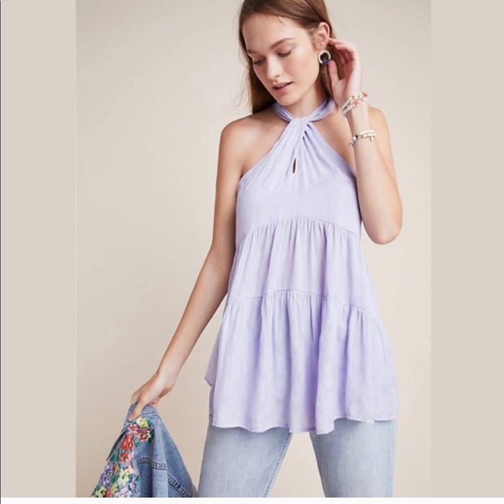EUC Anthropologie Lavinia Halter top
